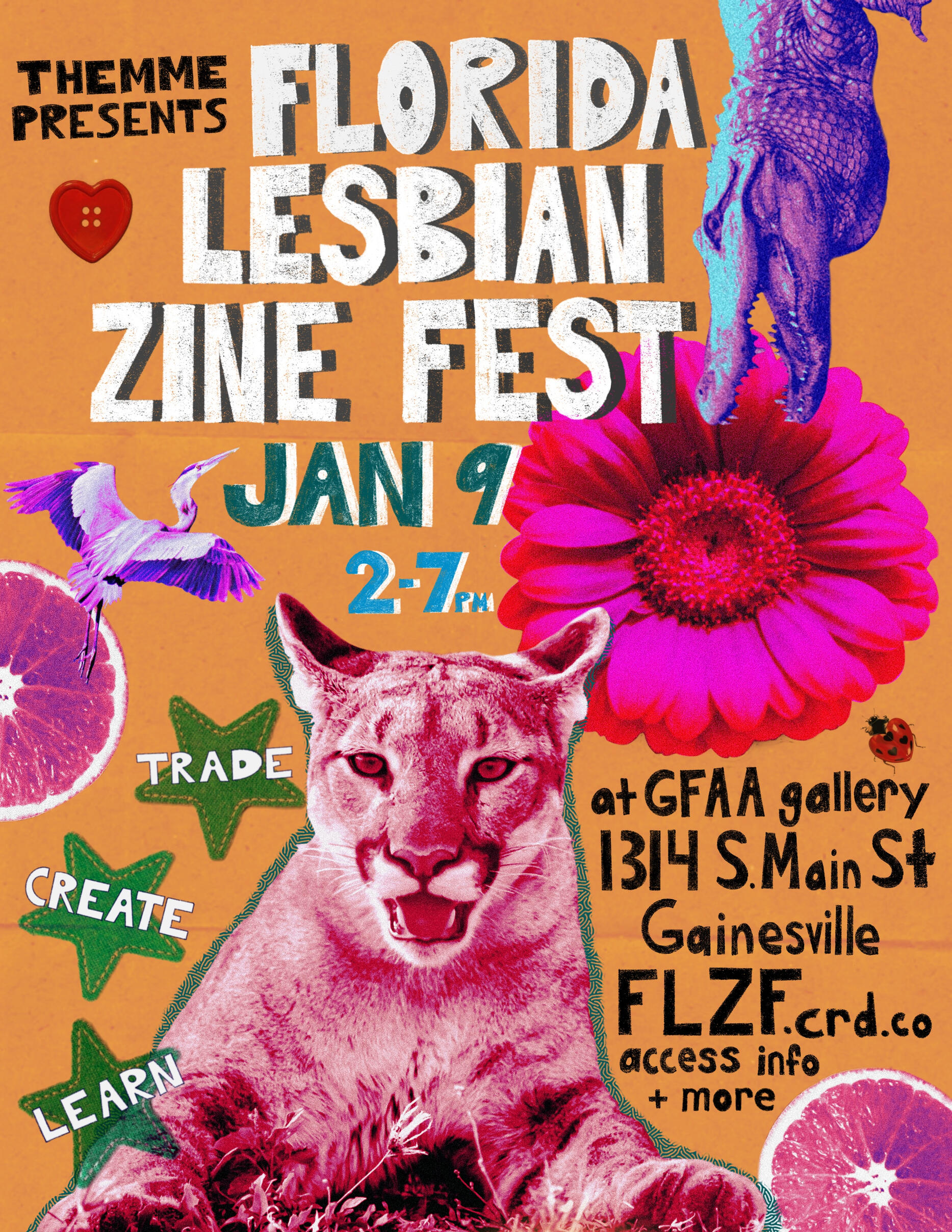Florida Lesbian Zine Fest poster
